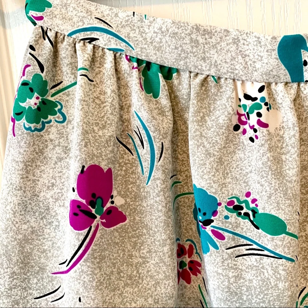 Vintage WEATHERVANE Floral Lined Midi Skirt